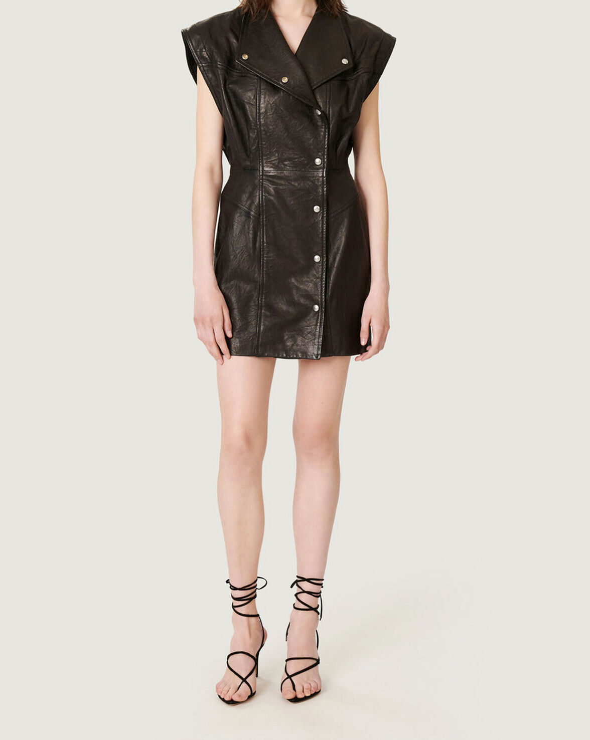 ANATA LEATHER BUTTON DOWN DRESS image number null